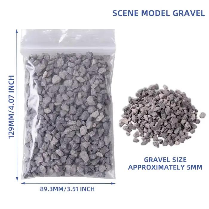 Kits de sol de roches naturelles miniatures en gravier réaliste, pour la fabrication de modèles de b