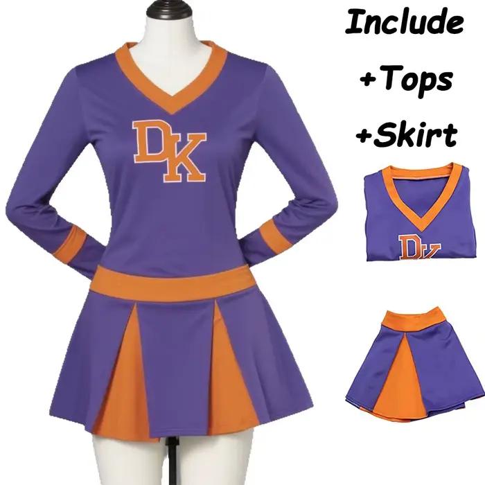 Costume de pom-pom girl violet de l'école secondaire de Jennifer, inspiré de Megan Fox, ensemble jup