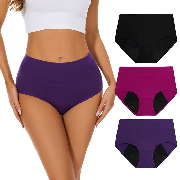 POKARLA Lot de 3 culottes menstruelles pour femmes