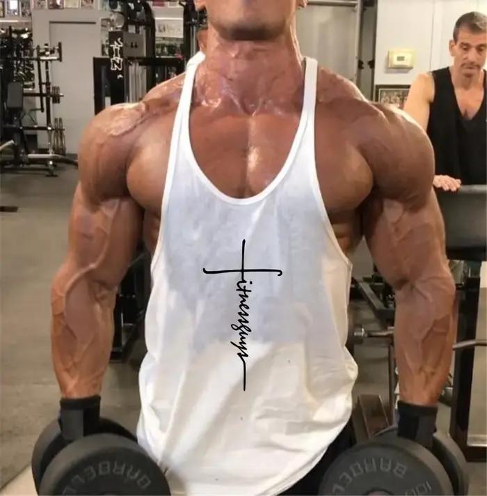 Débardeur d'été en coton respirant sans manches pour hommes, vêtements musculaires d'entraînement et de Fitness