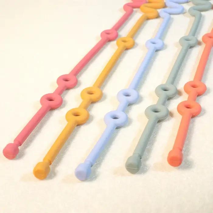 Chaîne de sucette en Silicone pour bébé, corde Anti-chute, accessoire de poussette, porte-tétine factice, Clips, porte-tétine, nouvelle collection