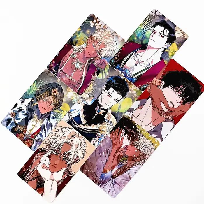 7 cartes photo Manhwa Blossoms of The White Night, personnages royaux, 3 pouces, cartes Lomo HD pour les amateurs de webtoons coréens BL