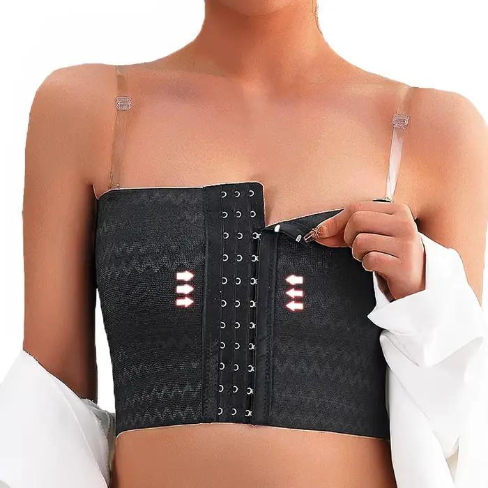 Femmes Compression poitrine Shapewear soutien-gorge intimes corps Shaper liant Trans avec bretelles