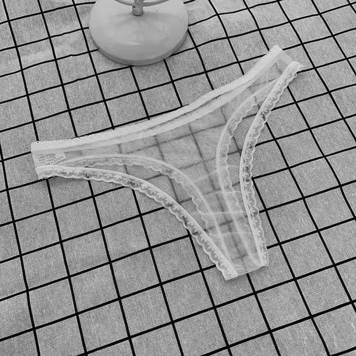 Culotte transparente en nylon pour femmes, string taille basse, transparence légère, élégance discrète, romantisme et séduction, occasions spéciales