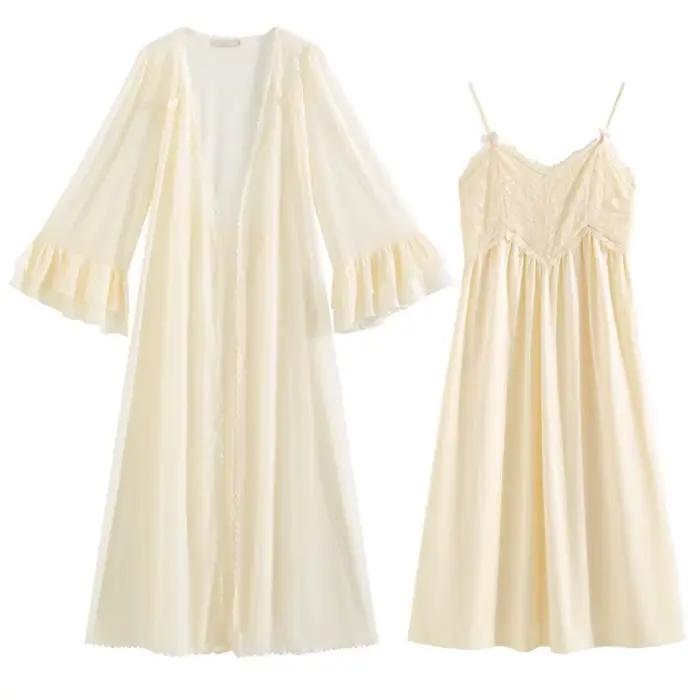 Chemise de nuit Vintage en dentelle féerique avec Robe
