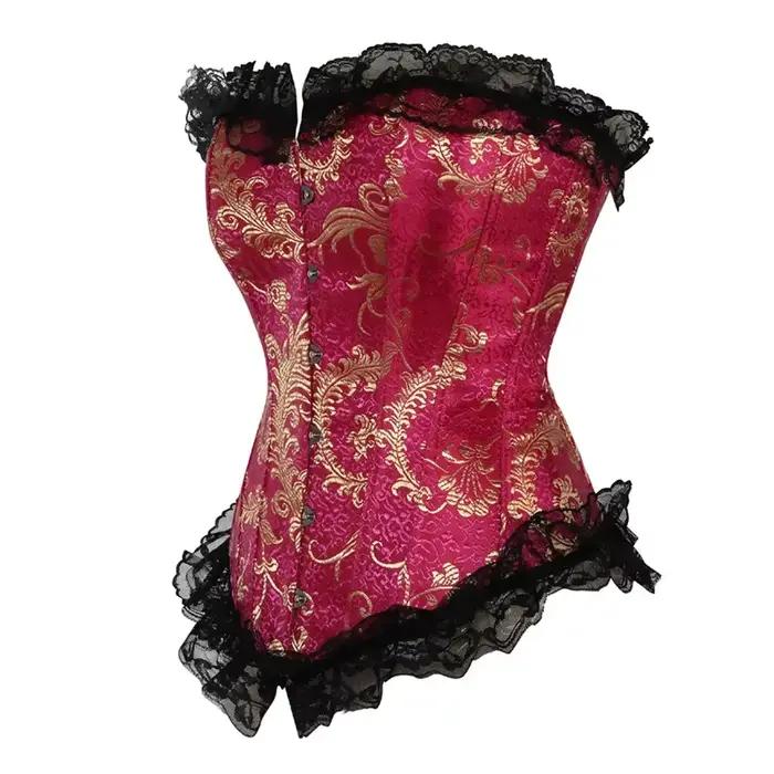 Caudatus Corset Top avec nœud à volants pour femmes grande taille