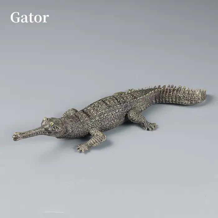 Modèle de crocodile du Nil, alligator sinensis, crocodile empereur, animal sauvage, figurines d'action en PVC, jouet éducatif mignon, cadeau pour enfants