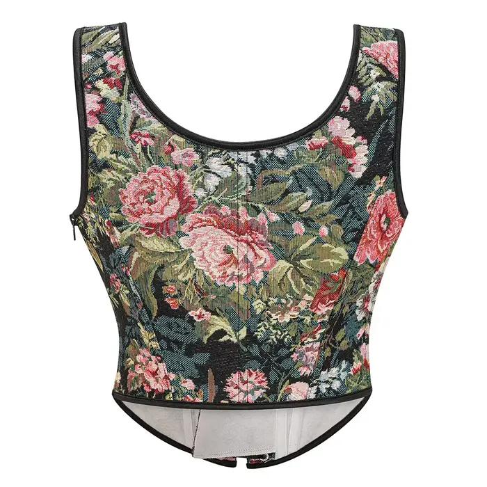 Corset de maintien de la taille à motif floral Renaissance pour femme