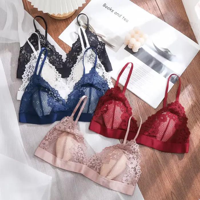 Bannirou-Soutien-gorge transparent en dentelle pour femme