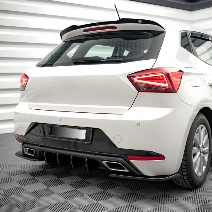 Diffuseur de pare-chocs arrière de voiture, Design Maxton noir brillant, pour Seat Ibiza FR/Standard Mk5 2017 – 2024, kits de carrosserie de cantonnière arrière de réglage
