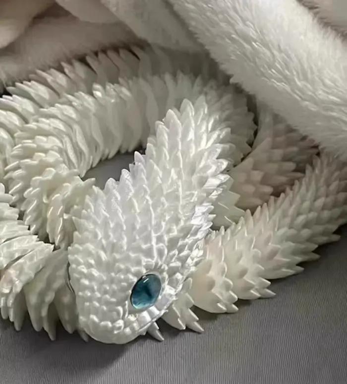 Jouet articulé mobile serpent imprimé en 3D, poupée de Simulation, modèle de serpent, décoration de bureau, jouet artisanal pour enfants, cadeau 30cm