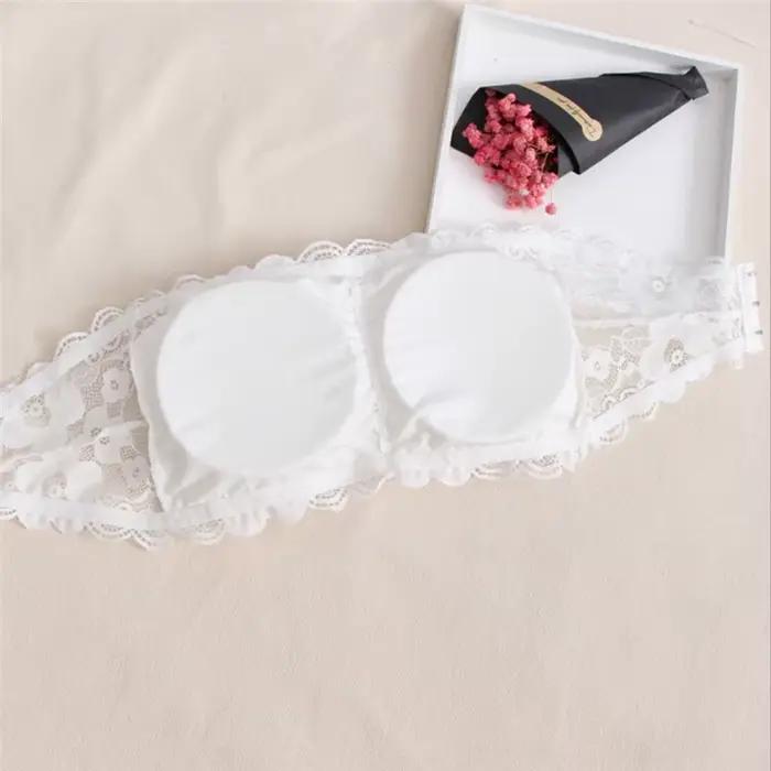 Soutien-gorge en dentelle sans bretelles pour femmes