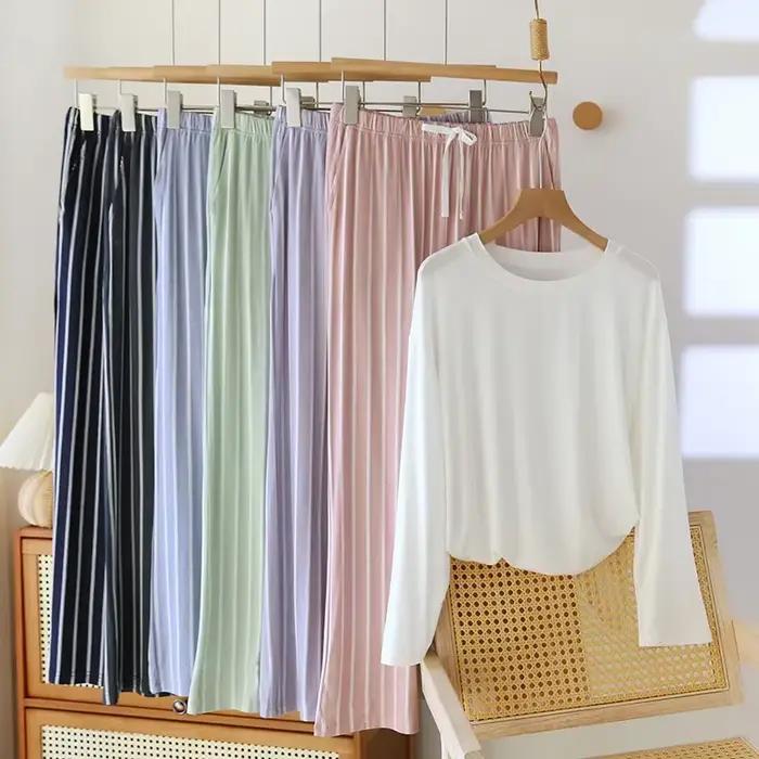 Nouveau Pyjamas à manches longues Pyjama ensemble offres spéciales printemps vêtements de nuit pour femmes