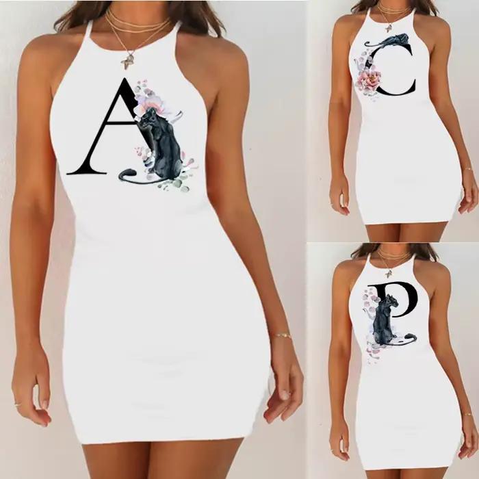 Chemise de nuit imprimée alphabet anglais