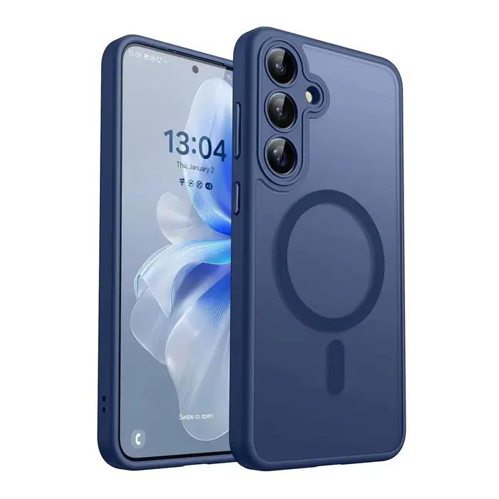 Étui de charge magnétique sans fil translucide mat de luxe pour Samsung Galaxy A16 A36 A26 A06 A55 A35 A25 A15 A05 5G