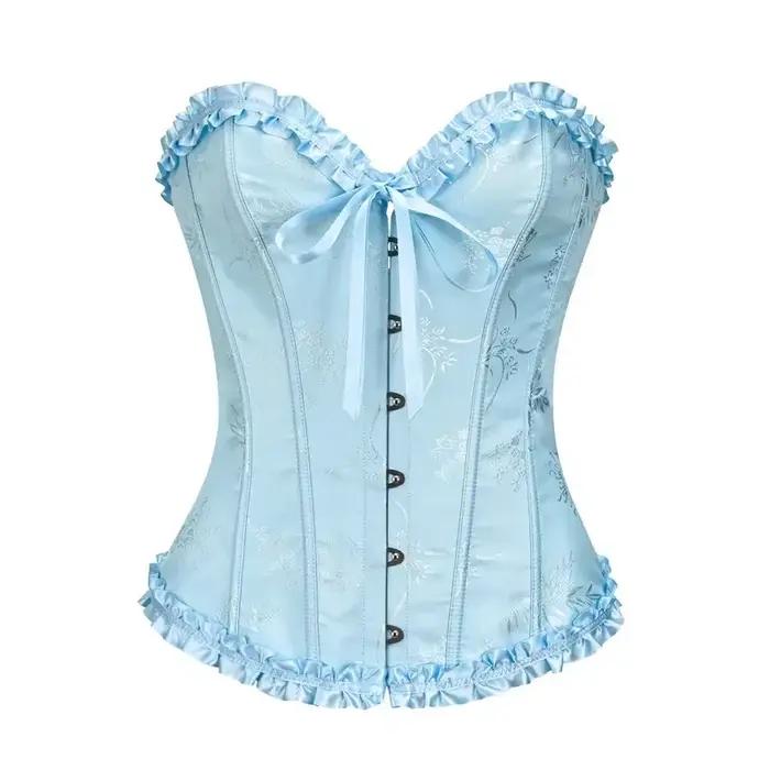 Corsets Bustiers pour femmes surbuste Corselet haut Sexy à lacets Jacquard Vintage mode fille corps forme Lingerie Korsett