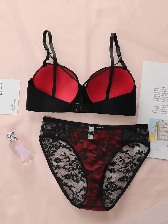 Soutien-gorge anti-affaissement en dentelle noire pour femmes