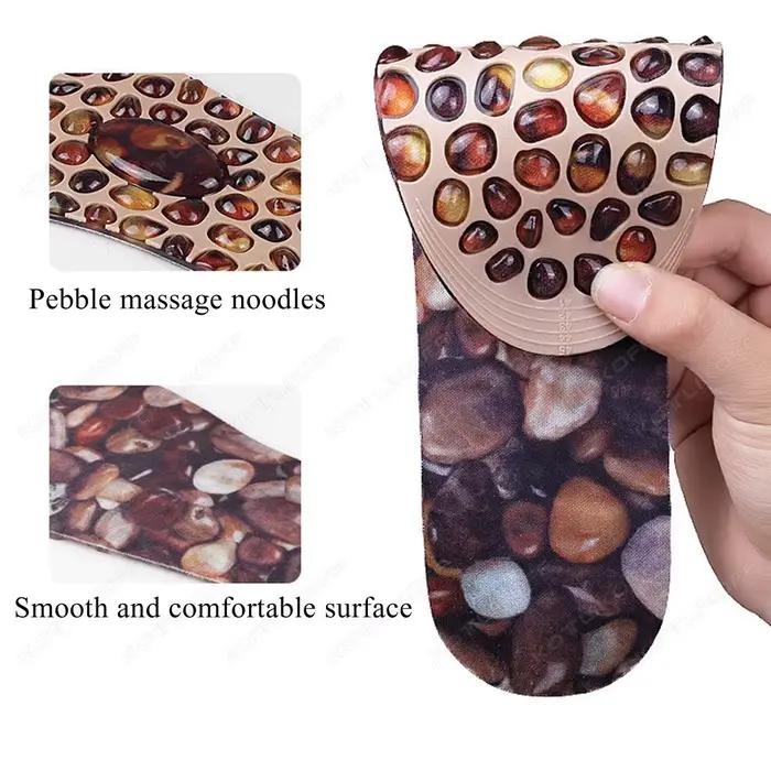 Semelles intérieures de Massage des pieds en caoutchouc souple, pavé, thérapie de réflexologie des pieds, coussin d'acupression, améliore la Circulation sanguine, semelle de pied unisexe