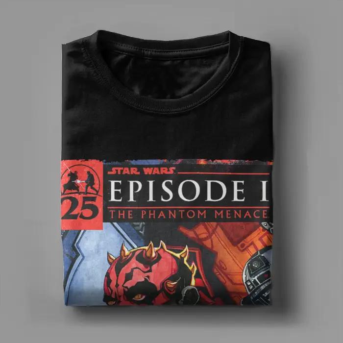 T-shirt à col ras du cou pour hommes et femmes, en pur coton, avec affiche de l'épisode I de Star Wars, The Phantom Menace, Darth Maul, T-Shirt d'été