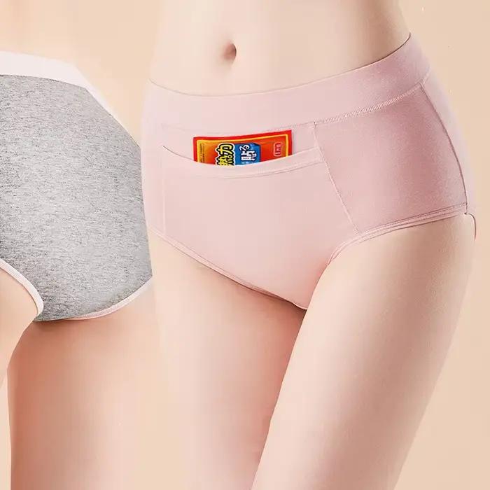 4 pièces culottes menstruelles pour femmes pantalons physiologiques sous-vêtements anti-fuite dames période culotte taille haute slips en coton Lingerie