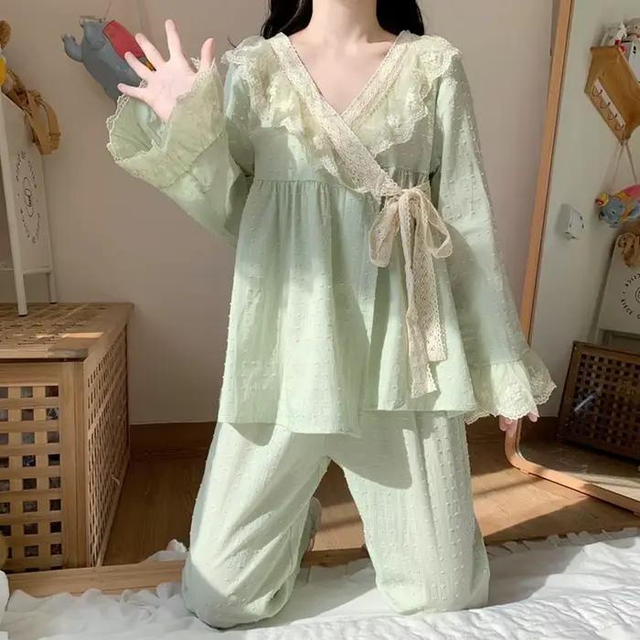 Pantalon de pyjama Princesse en dentelle pour femme