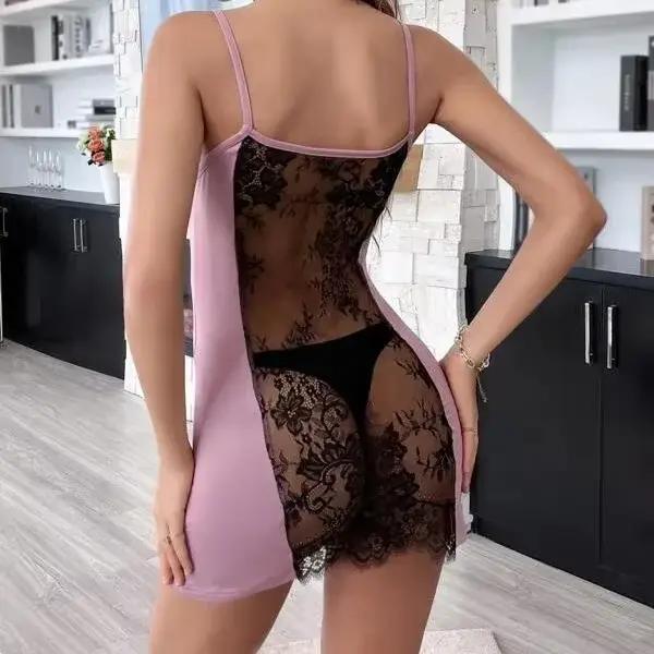 Chemise de nuit d'été en dentelle pour femme