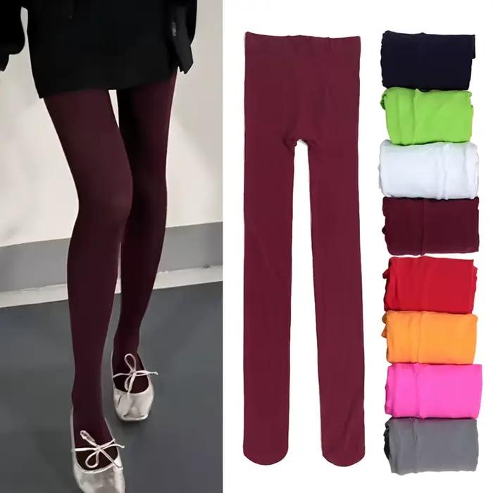 Collants Vintage rouge en velours pour femmes
