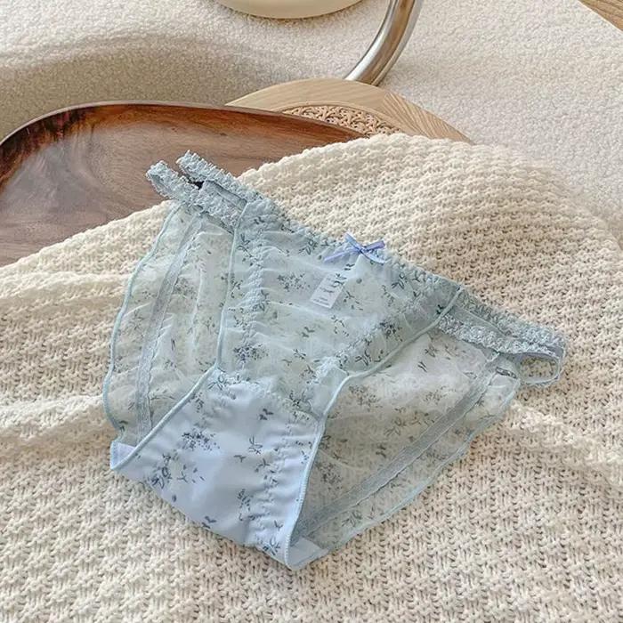 Culotte femme ceinture croisée Hipsters taille basse dentelle à bretelles