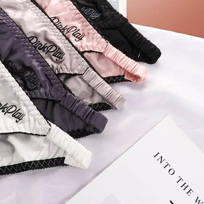 Culotte taille basse en tissu satiné pour femmes