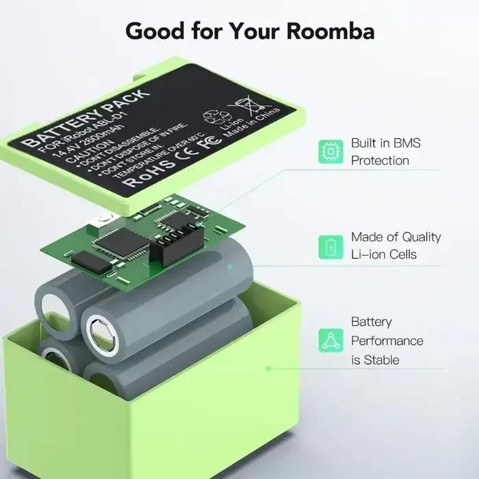 Batterie pour Robot de balayage ABL-D1, 2600mAh ~ 6800mAh, pour IRobot Roomba I7 I7 + E5 E6 7150 7550 I3 3150 I3 + 3550 I4 4150 I4 +, nouveau