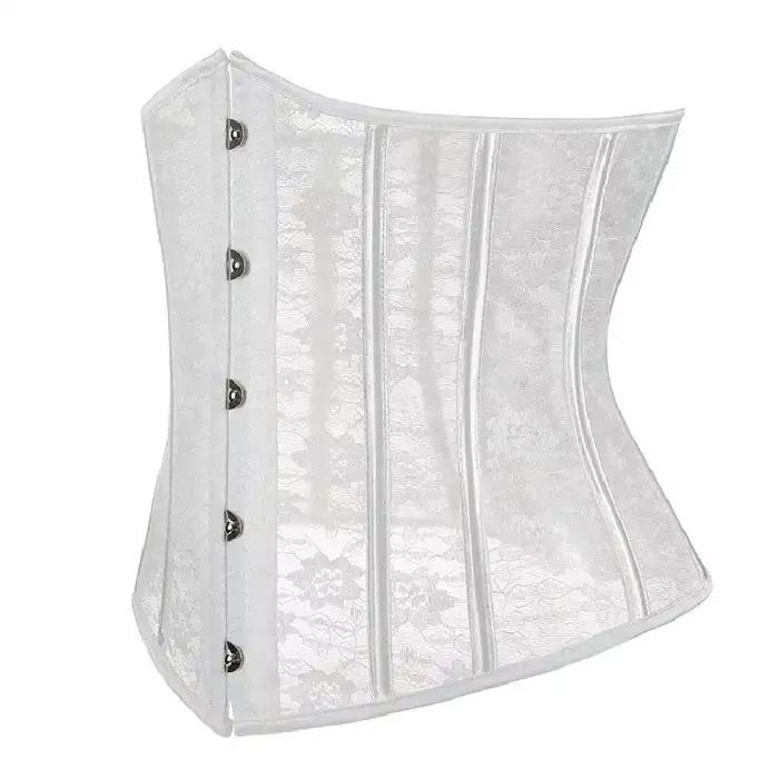 Corset sous le buste en maille transparente pour femme