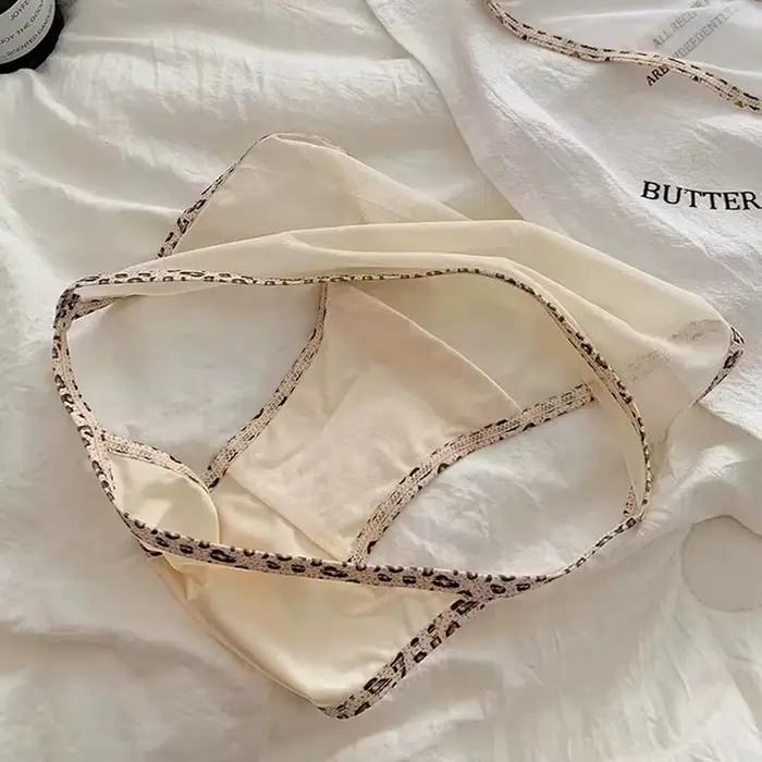 Culotte femme dentelle léopard antibactérien entrejambe