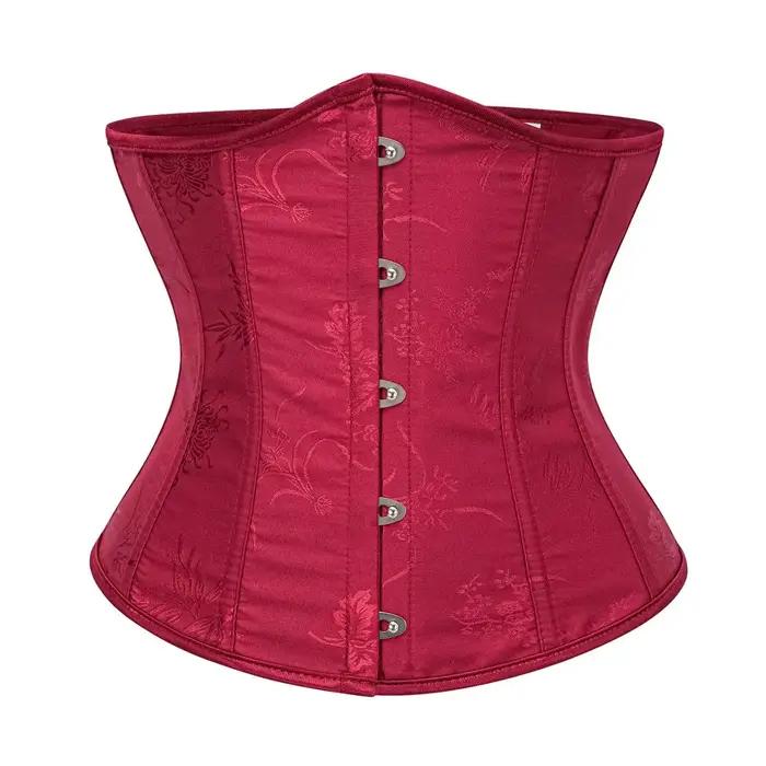 Corset sous-poitrine rouge bordeaux sexy pour le modelage de la taille