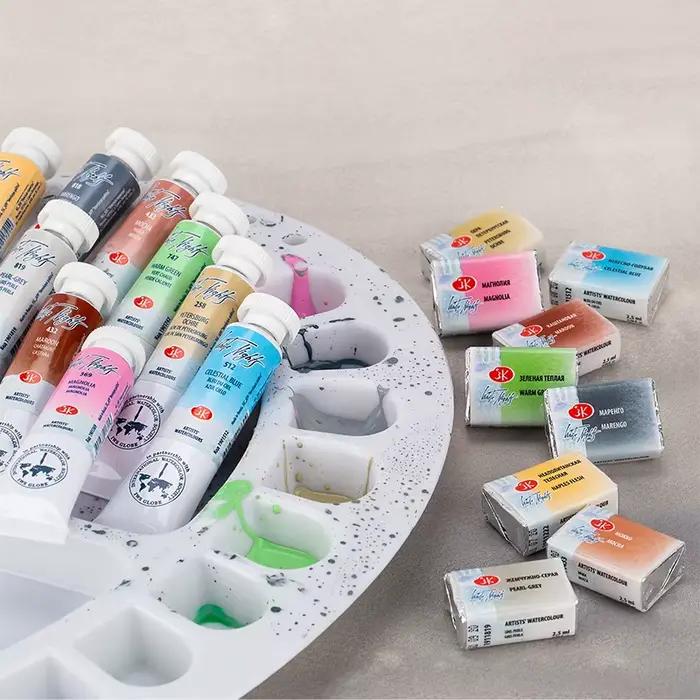Blanc nuit 2.5ML artiste Grade solide aquarelle peinture Art étudiants en plein air croquis unique bloc aquarelle peinture supplément