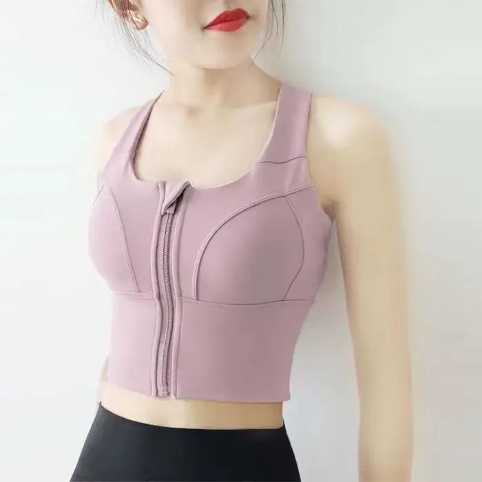 Tops et débardeurs pour femmes, soutien-gorge de sport avec maintien de la poitrine, protection de la taille, boucle frontale, effet gainant abdominal