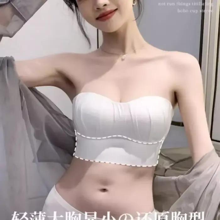 Soutien-gorge french plissé en spandex pour femme, sous-vêtement fin sans armatures et sans couture, nouvelle collection