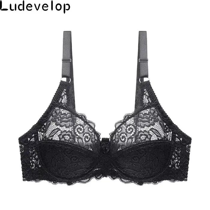 Soutien-gorge grande taille pour femmes, soutien-gorge Push up à armatures, sous-vêtements Sexy pour femmes, Lingerie brodée, brassière BH Top B C