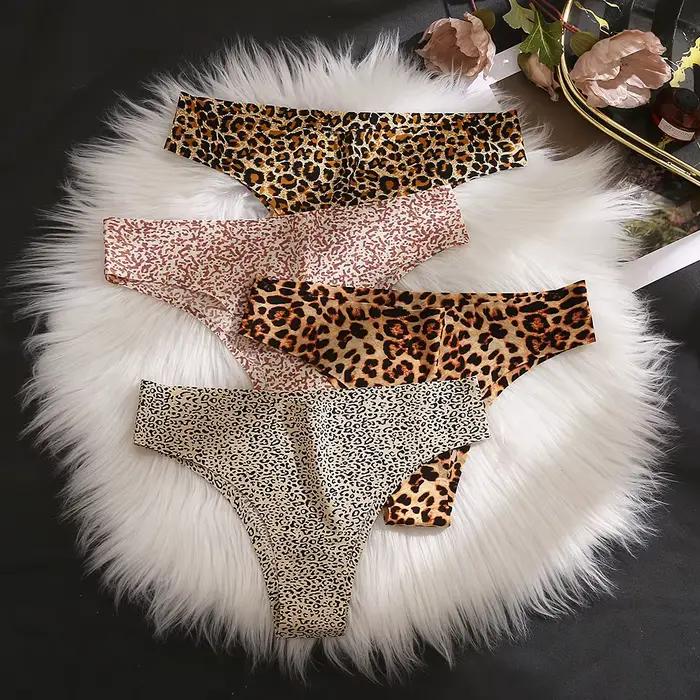 Ice Injong-Culotte brésilienne léopard pour femme