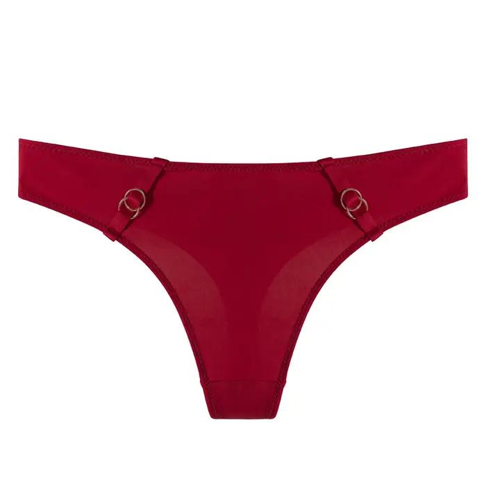Taille basse T-Back culotte solide sous-vêtements décontractés pour les femmes Sexy Hipster