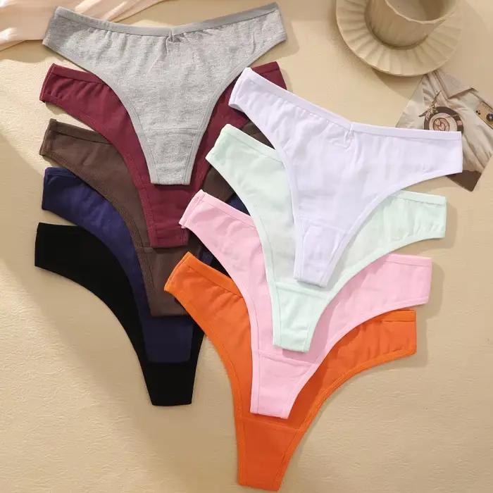 Lot de 7 culottes en coton sans couture pour femmes
