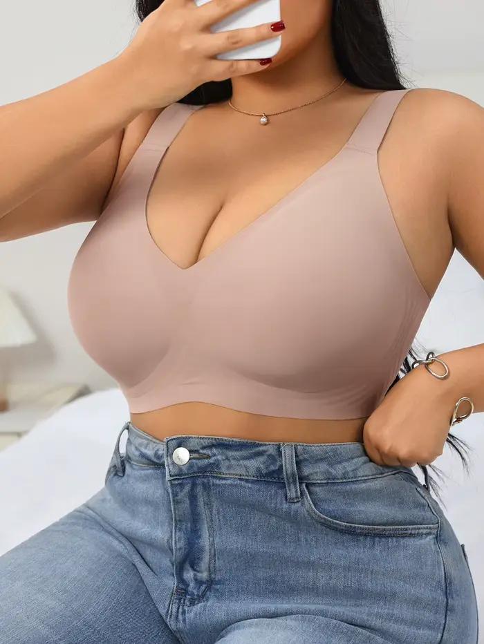 Soutien-gorge grande taille sans couture en gelée de silicone