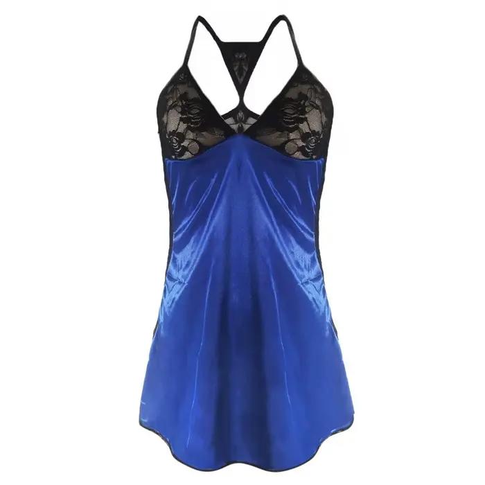 Sexy dentelle Patchwork chemise de nuit mode pyjamas femmes grande taille