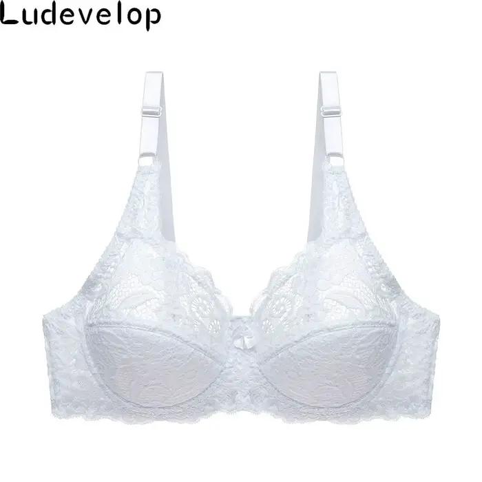 Soutien-gorge grande taille pour femmes, soutien-gorge Push up à armatures, sous-vêtements Sexy pour femmes, Lingerie brodée, brassière BH Top B C