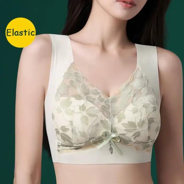 Soutien-gorge Push Up en dentelle feuille respirante