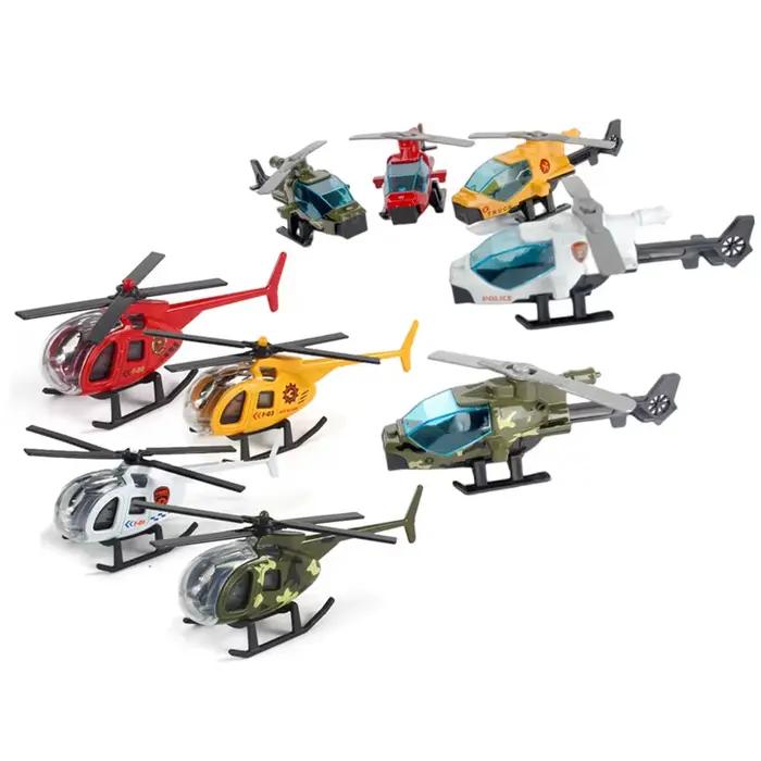 Modèle d'hélicoptère en alliage, jouets, MINI avion, Collection militaire, décorations, Simulation d'avion, jouets pour enfants, cadeau d'anniversaire pour garçons