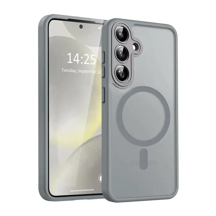Coque de luxe mate pour Samsung Galaxy A57 A56 A17 A36 A16 A36 A37 5G S26 S25 S24 Ultra Plus FE S25Plus S24FE S25FE, housse Magsafe