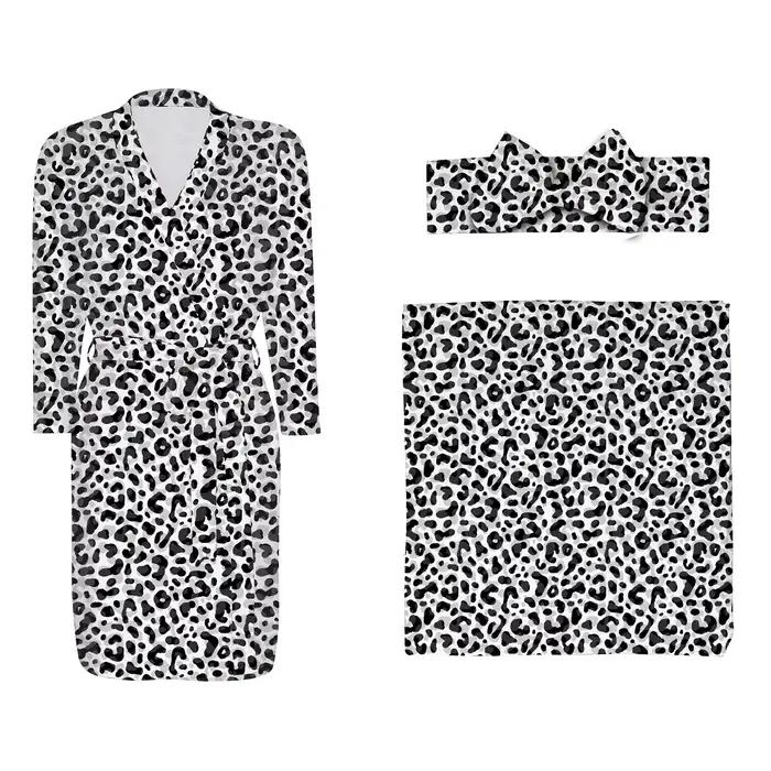 Robe de maternité assortie à une couverture pour bébé, robe de nuit pour maman pour l'accouchement, avec ensemble de langes, vêtements d'allaitement pour l'hôpital et la maison