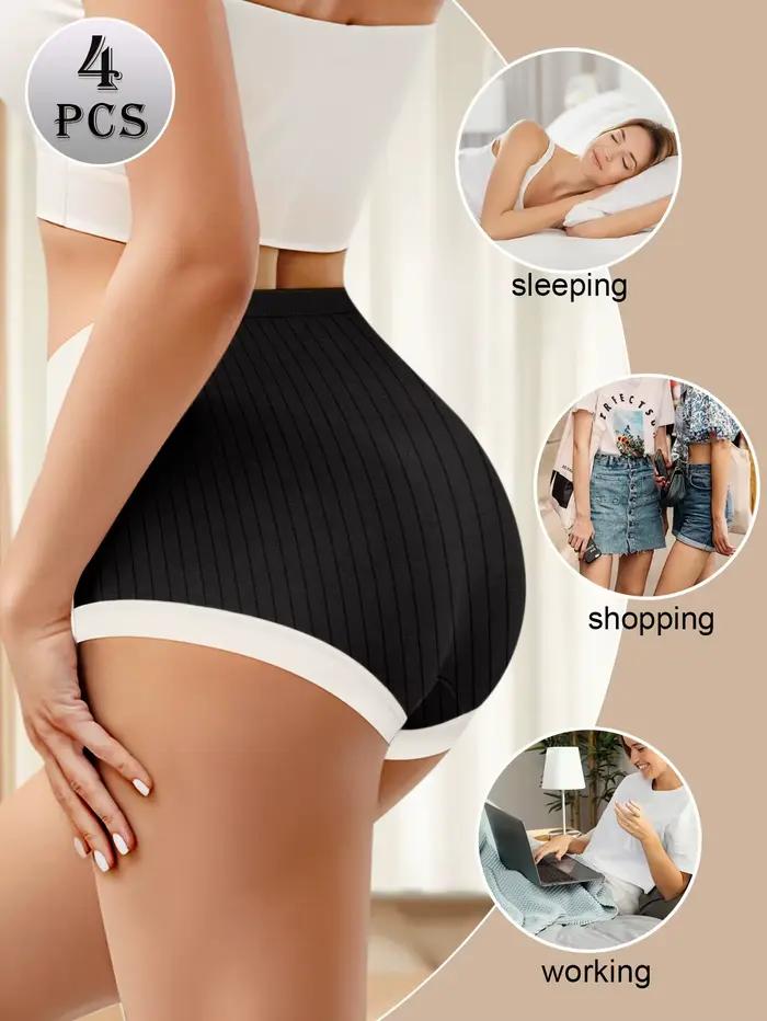 Culotte Taille Haute Confortable en Coton pour Femme