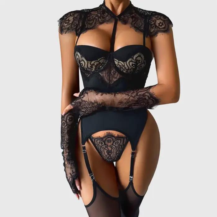 Ellolace Cougar Ensembles de Lingerie pour Femme