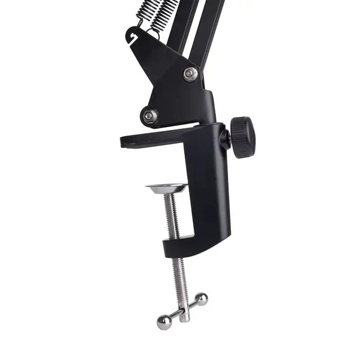 Bras de microphone articulé, support de suspension réglable avec pince robuste, support de micro à ciseaux pour l'enregistrement et le gaming